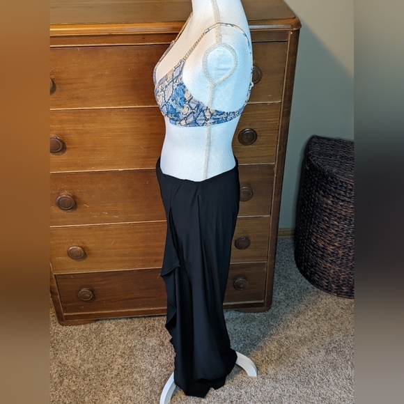 Palazzo VINTAGE Black PANTS Vacation READY! SZ Large - Picture 7 of 16